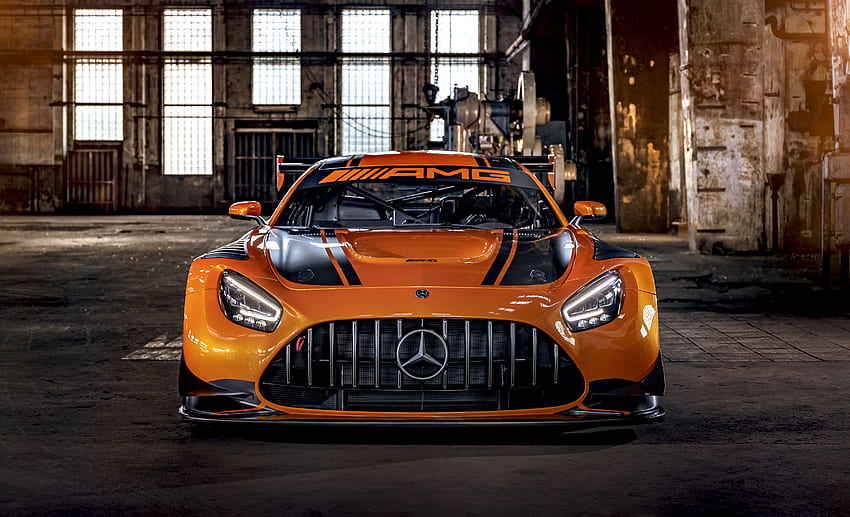 Mercedes-AMG GT3, mobil oranye, 2019 Wallpaper HD