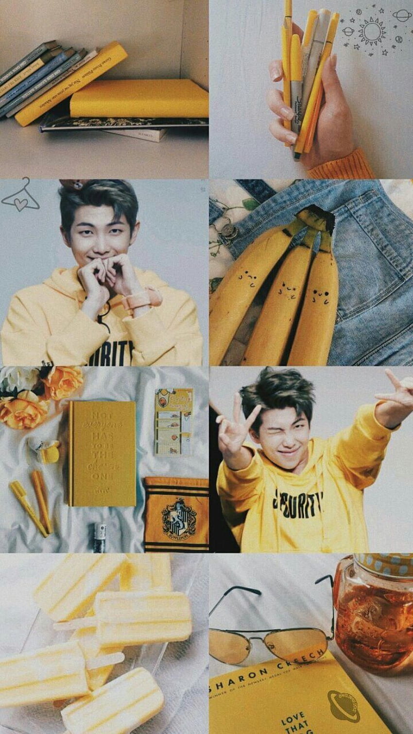 how amazing yellow is just like RM, a, Rap Monster Aesthetic HD phone wallpaper