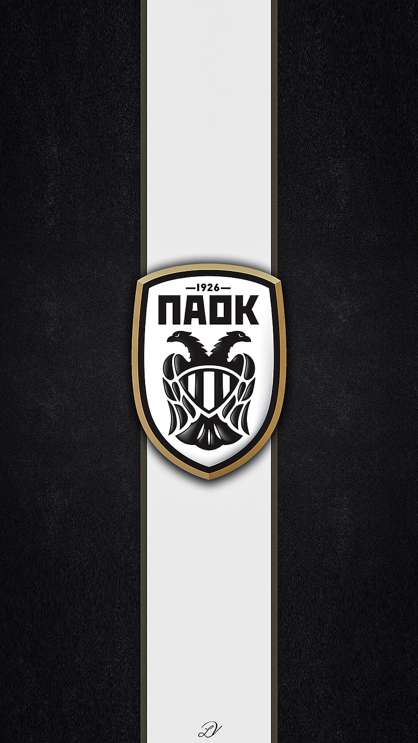 Logo PAOK, gate4, paokfans, thessalonique, paokfc, paokg4, noir et blanc, grèce, aigle, macédoine Fond d'écran de téléphone HD