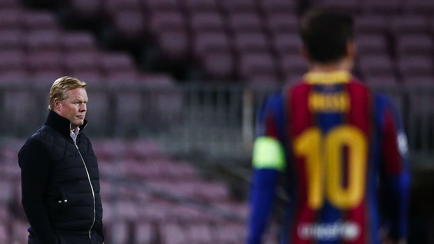 Koeman gibt zu, dass er als Barcelona-Trainer einer ungewissen Zukunft gegenübersteht, und fordert mehr Messi-Unterstützung, Ronald Koeman HD-Hintergrundbild
