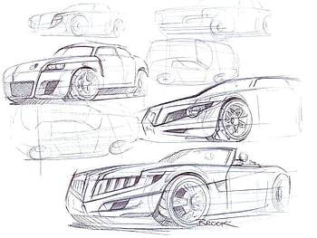 futuristic car drawing