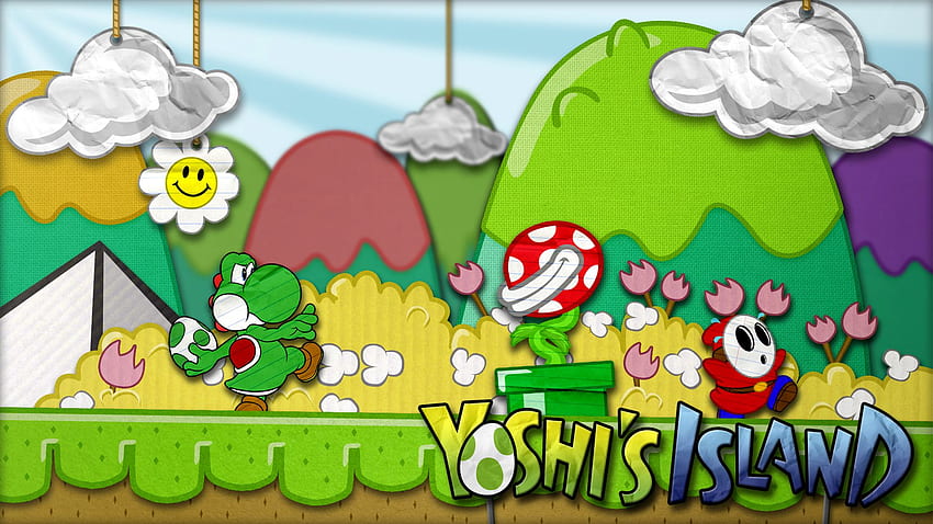 Super Mario World 2: Yoshi's Island and Background, Famous Dex Cartoon HD wallpaper