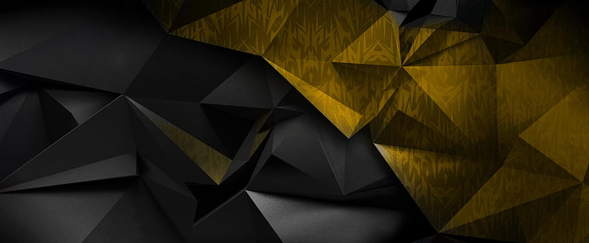 Black Gold 001, Gold Triangle HD wallpaper