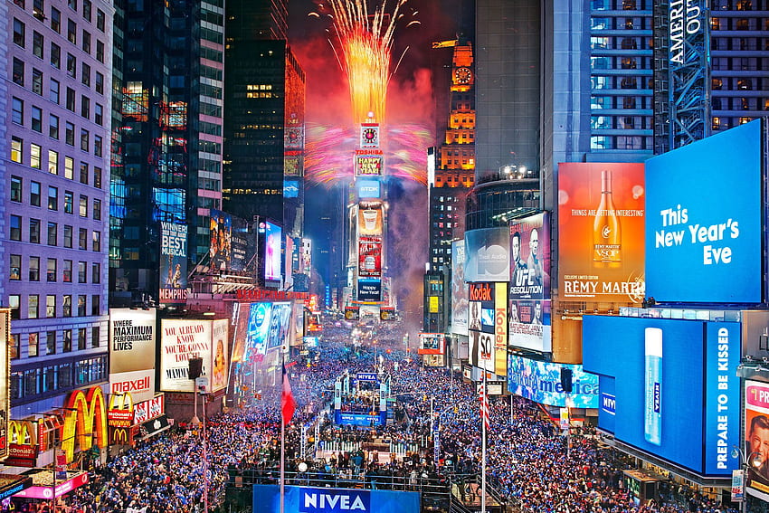 Acara Malam Tahun Baru Terbaik di NYC termasuk pesta dan pertunjukan, Tahun Baru Times Square Wallpaper HD