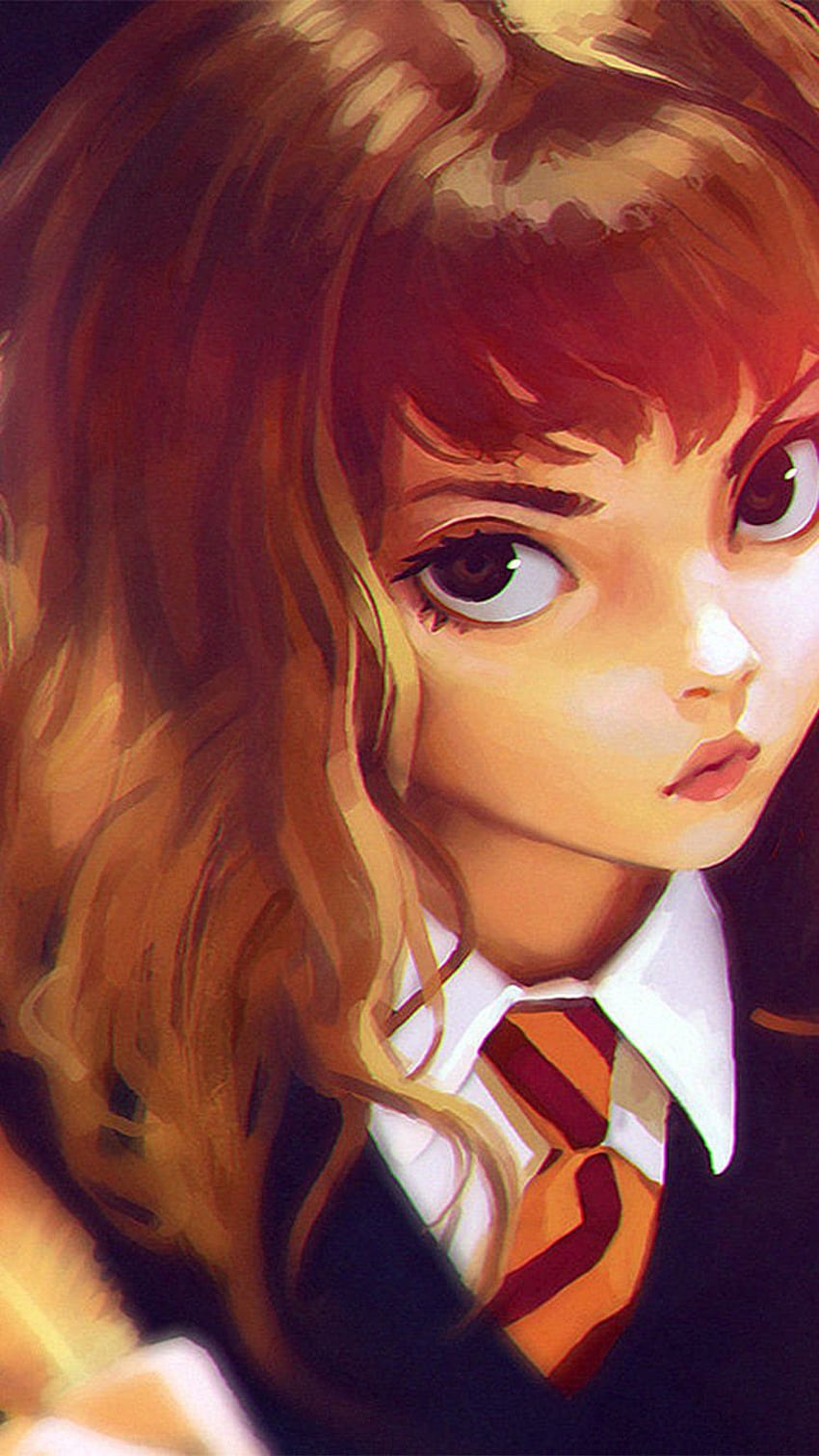 iPhone11 . hermione harry potter liya art illustration flare HD phone wallpaper