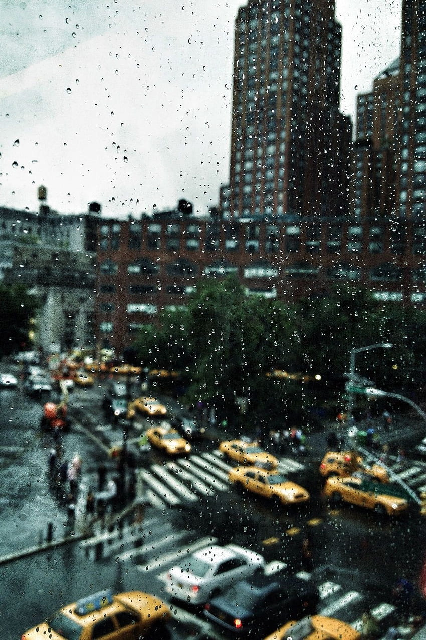 Deszczowy dzień. iPhone'a . Miasto, Nowy Jork i Jork Tapeta na telefon HD