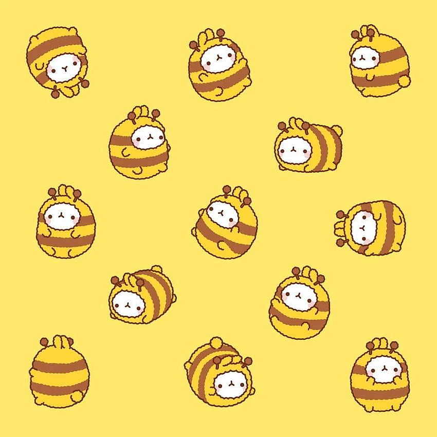 Kawaii Aesthetic การวาดผึ้งน่ารัก วอลล์เปเปอร์โทรศัพท์ HD