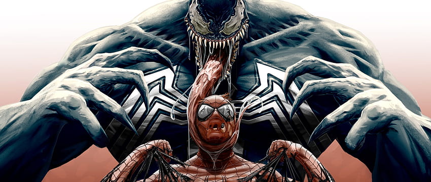 Spider Man, Venom, Marvel Comics, Superheroes, Art, Dual Wide, , , Background, 10336, 2560X1080 Ultra HD wallpaper