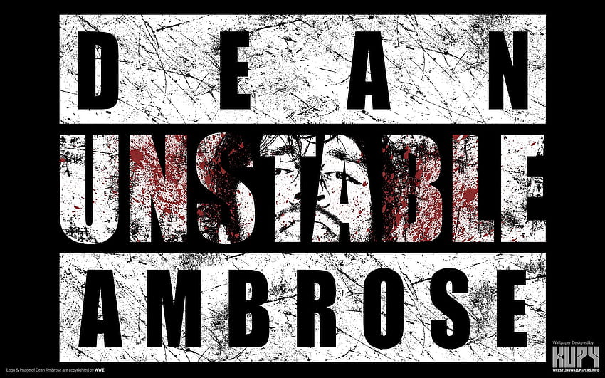Pin Unstable Dean Ambrose Logo [] per il tuo, cellulare e tablet. Esplora Dean Ambrose. Roman Reigns, Dean Ambrose WWE 2015 Sfondo HD