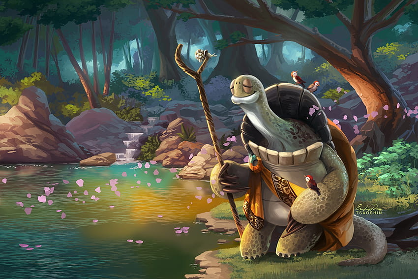 Oogway (Kung Fu Panda) , Master Shifu HD wallpaper