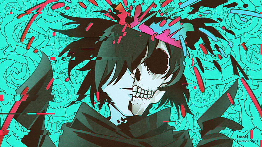 riooo on Twitter. Art background, Anime, Art, Polygon Skull HD wallpaper