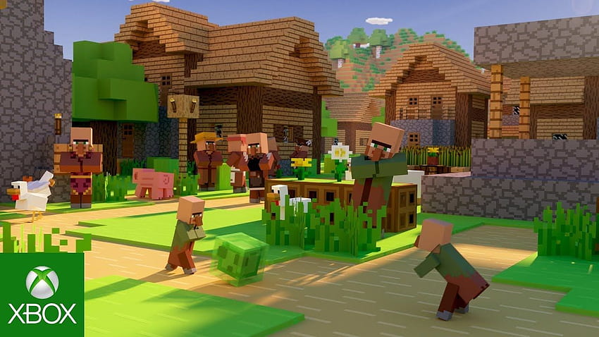 Desa dan Penjarahan Minecraft Wallpaper HD