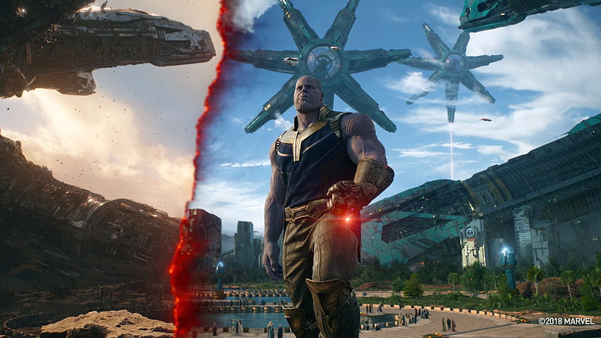 Thanos en titán, película, Avengers: infinity war fondo de pantalla