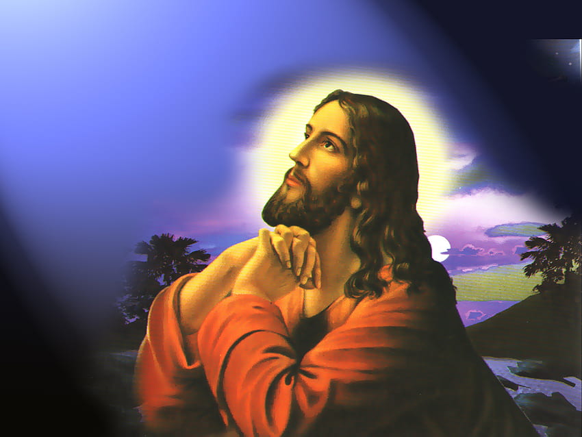 Jesus Christus betet HD-Hintergrundbild