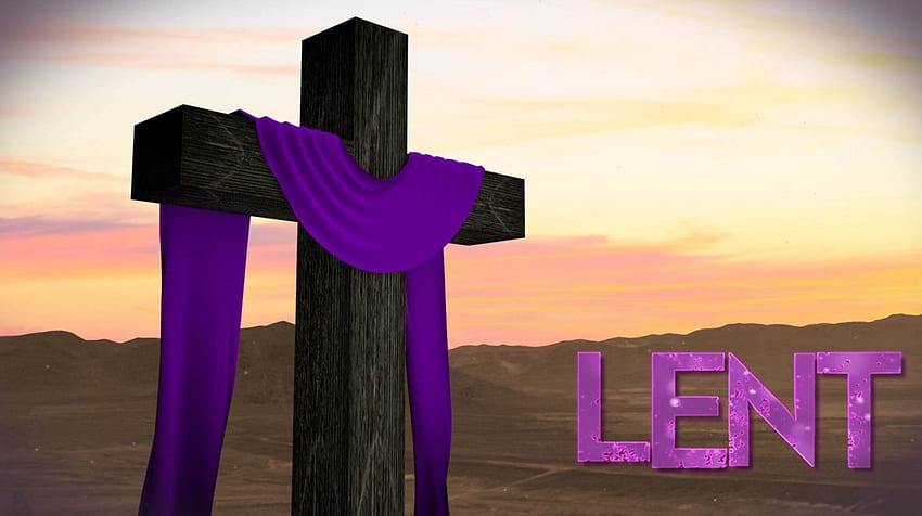 Lent, holiday, Easter, cross, sky, mountains, sunset HD wallpaper