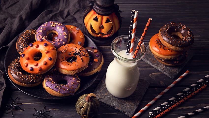 Halloween, Food, Cookies, Doughnuts, , , Background, Ba7125 HD wallpaper