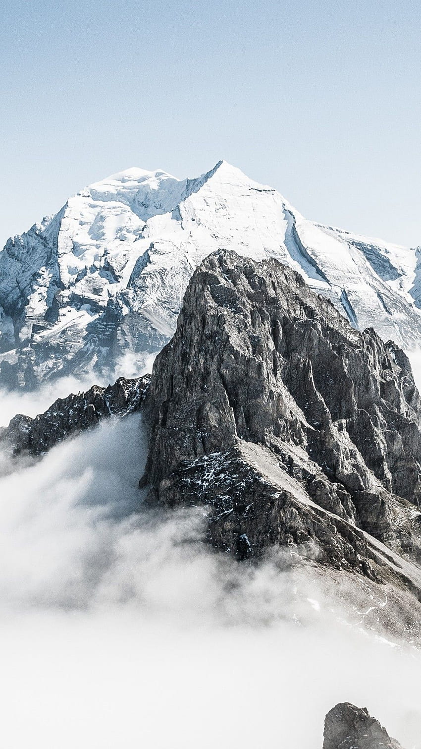 Śnieżne góry, szczyt, chmury, szwajcaria, natura,. na iPhone'a, Androida, urządzenia mobilne i Tapeta na telefon HD