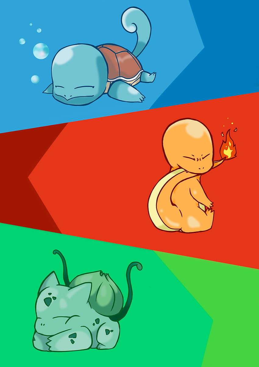 ArtStation Pokémon 1Gen. Squirtle Charmander Bulbasaur, uroczy Squirtle Tapeta na telefon HD