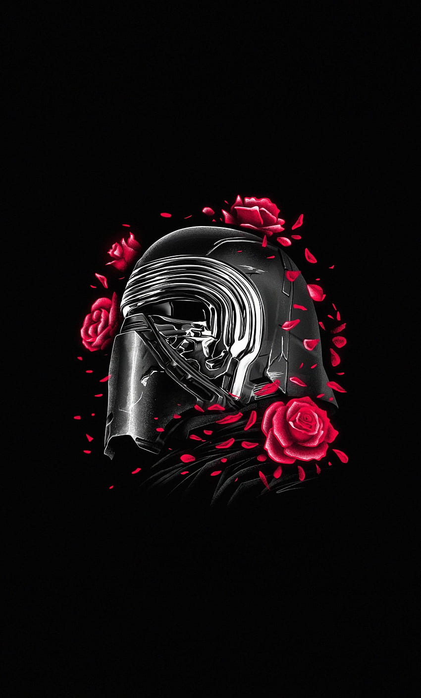Kylo Ren, casque et roses, Star Wars, minimal , , iPhone 6 Plus Fond d'écran de téléphone HD