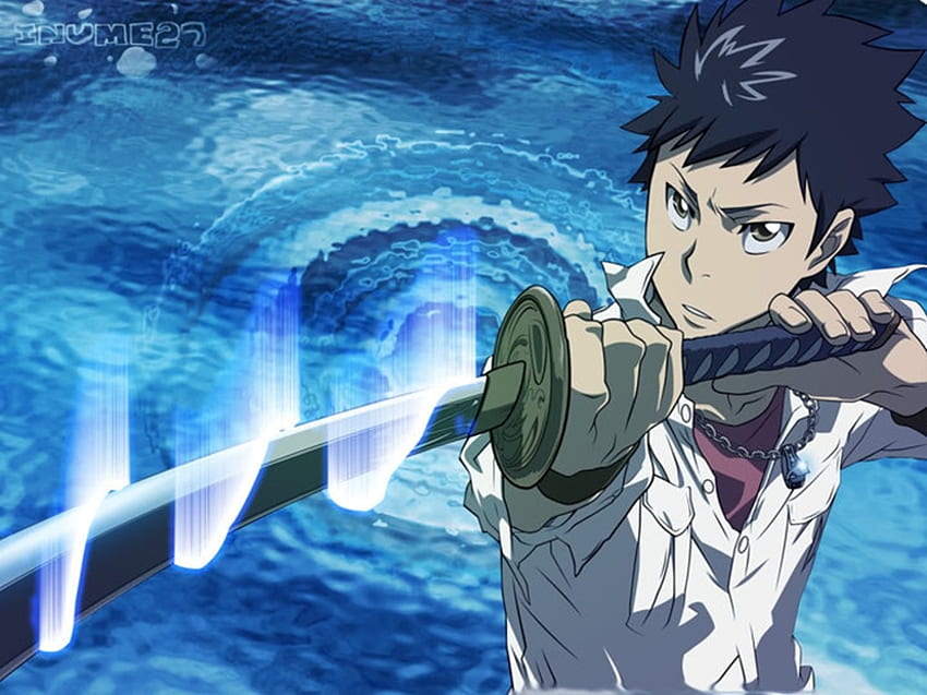 Yamamoto Takeshi, sword, anime, boy, cool, yamamoto, water HD wallpaper