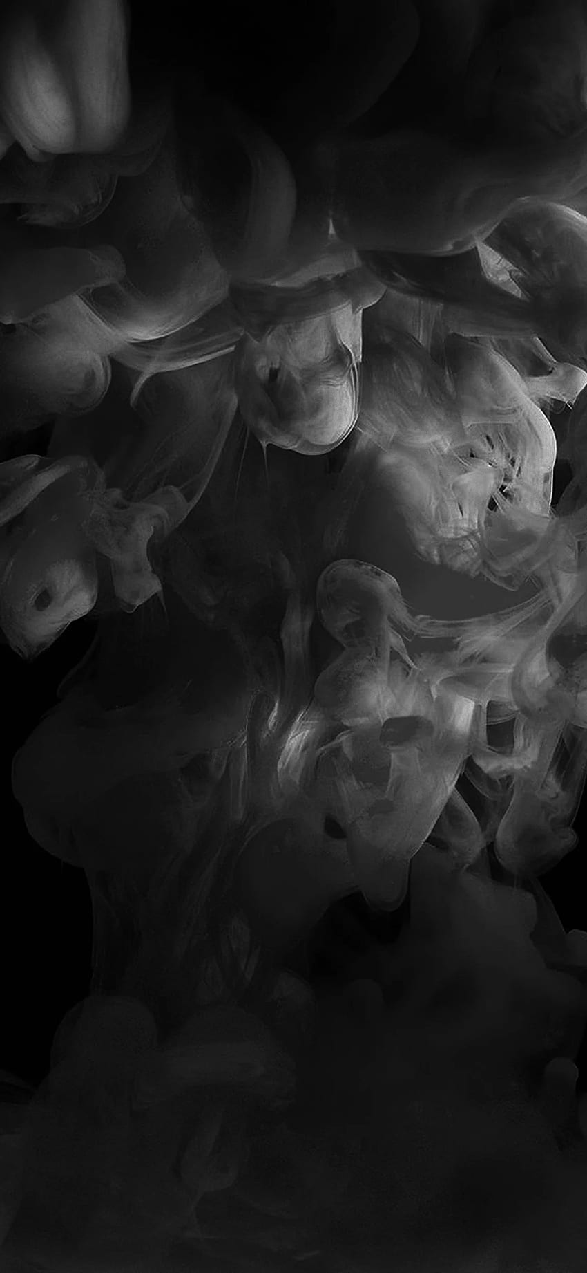 iPhone X . smoke dark bw abstract fog art illust HD phone wallpaper