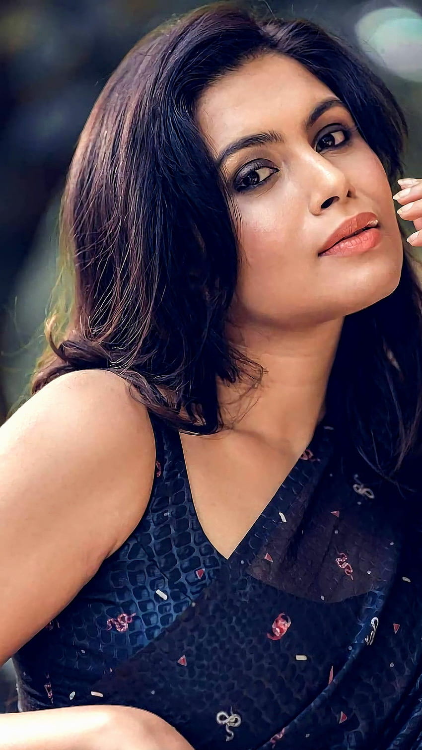 Sonu Gowda, kannada actress, , saree beauty HD phone wallpaper