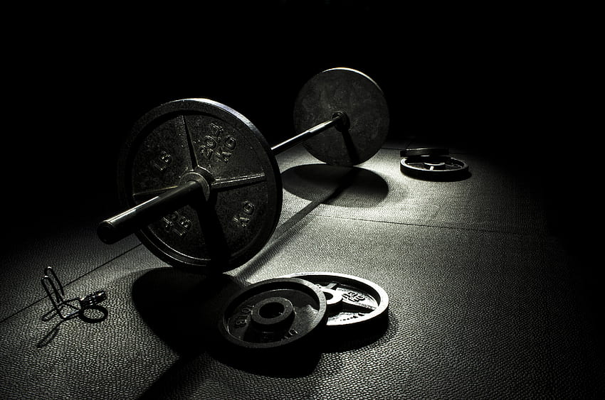 Barbell Background. Barbell, Abstract Fitness HD wallpaper