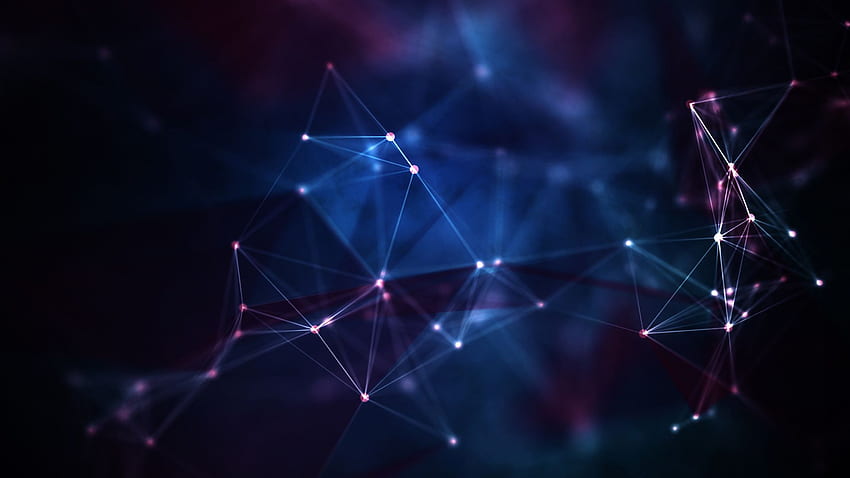 3D Lights Connecting Dots, Connections HD wallpaper