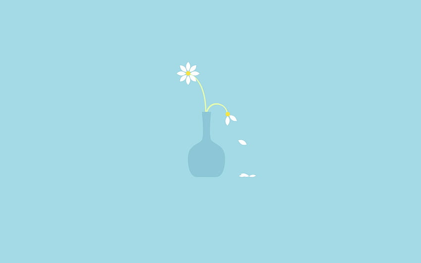 minimalisme, art numérique, simple, fleurs / et fond mobile, jolie fleur simple Fond d'écran HD