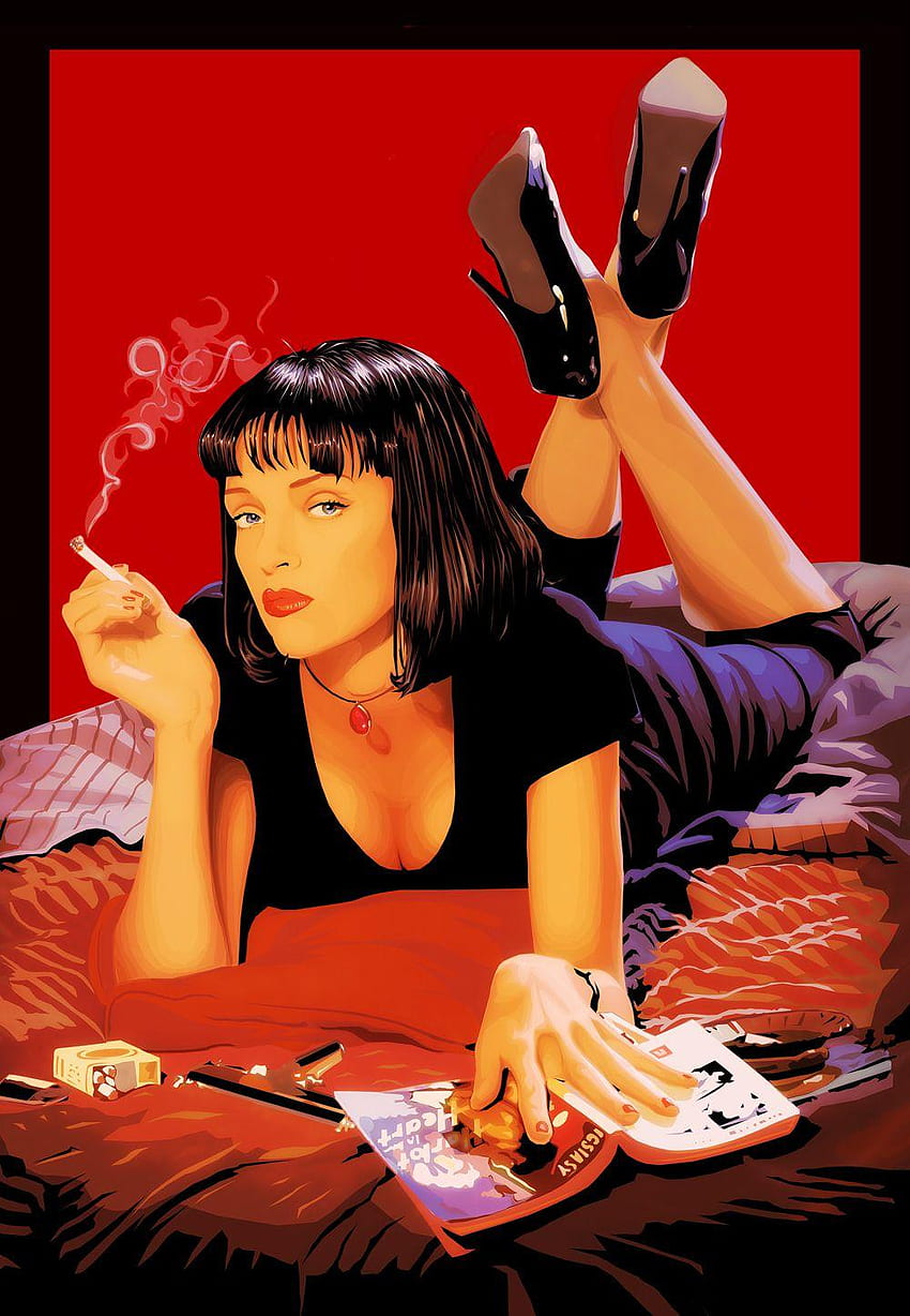 Uma Thurman Pulp Fiction, Pulp Fiction-Telefon HD-Handy-Hintergrundbild