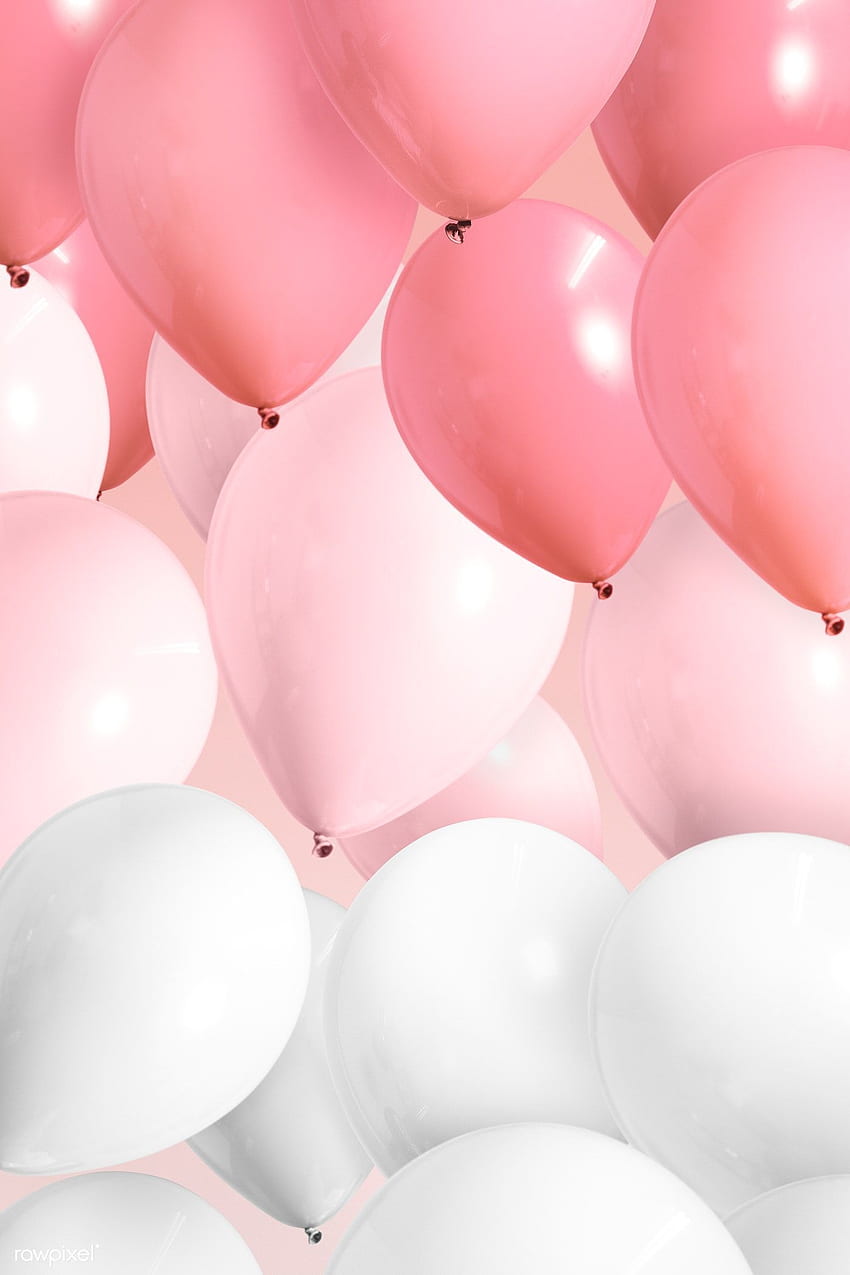 premium ilustracja świątecznego pastelowego różowego balonu Tapeta na telefon HD