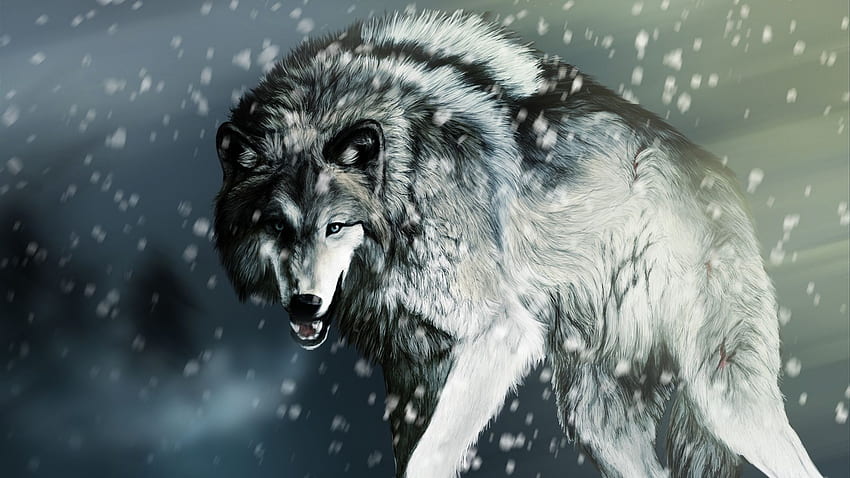 Epic Animal, Geometric Animal Wolf HD wallpaper