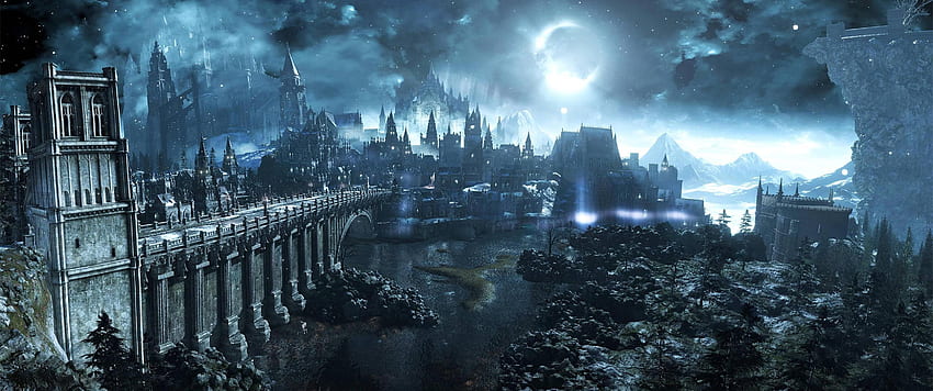 Stadt der dunklen Seelen. 3440 x 1440: Breit, Dark Souls 3440 x 1440 HD-Hintergrundbild