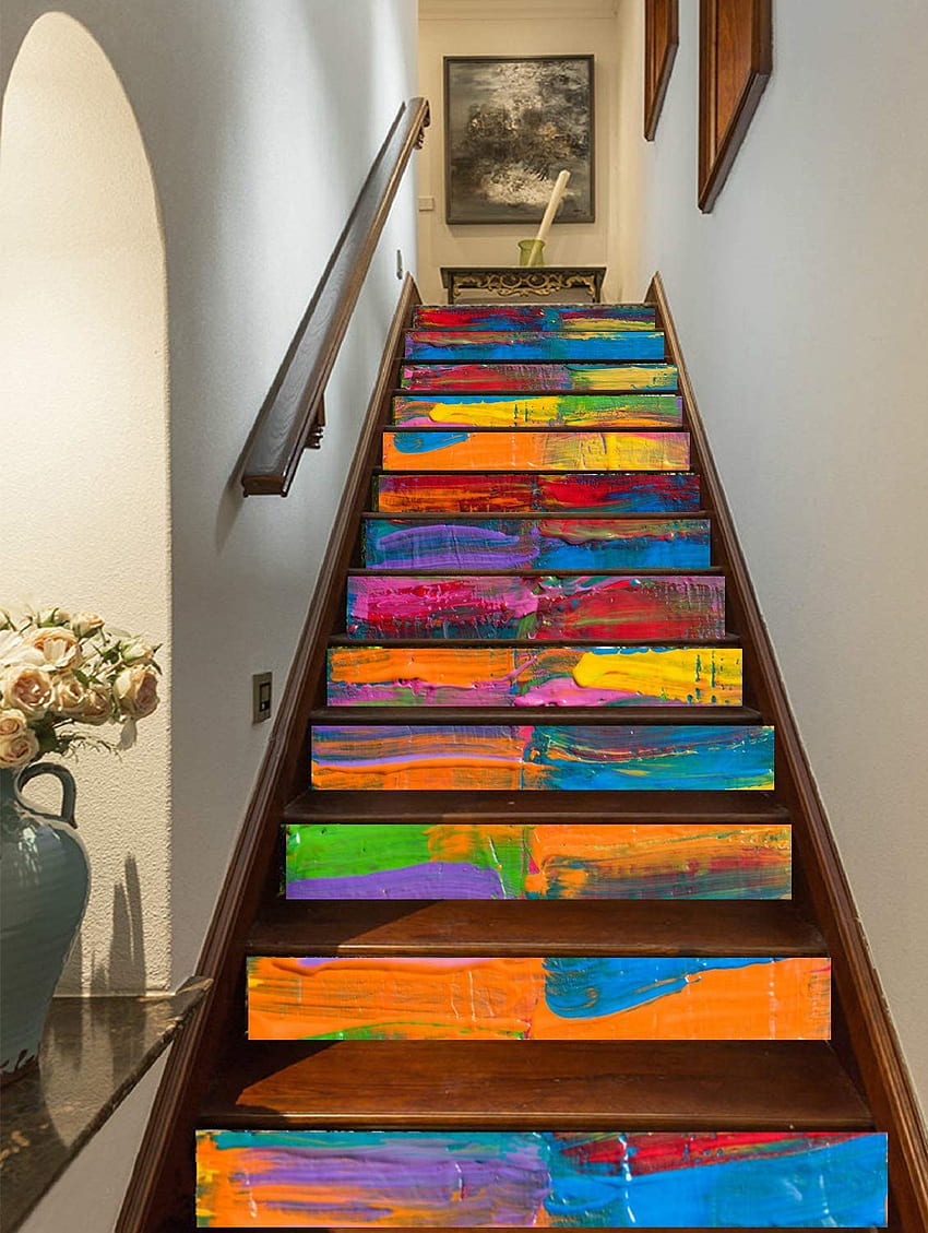 How to Temporarily Wallpaper Staircase Risers  Apartment Therapy