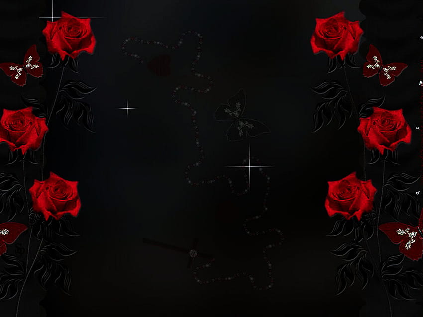 Red And Black Rose 11 Background - Background Black With Roses, Black Rose  Aesthetic PC HD wallpaper | Pxfuel