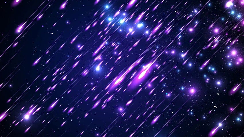 60FPS SHOOTING STARS ☄ ディープパープル BLUE SPACE ☄ 動く背景 高画質の壁紙