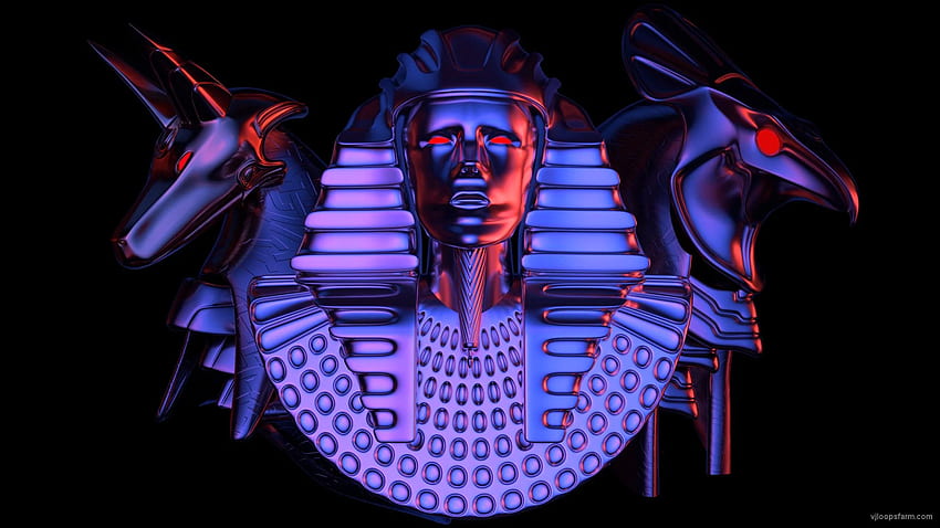 Pharaoh Anubis Horus Heads - pełna pętla VJ Tapeta HD