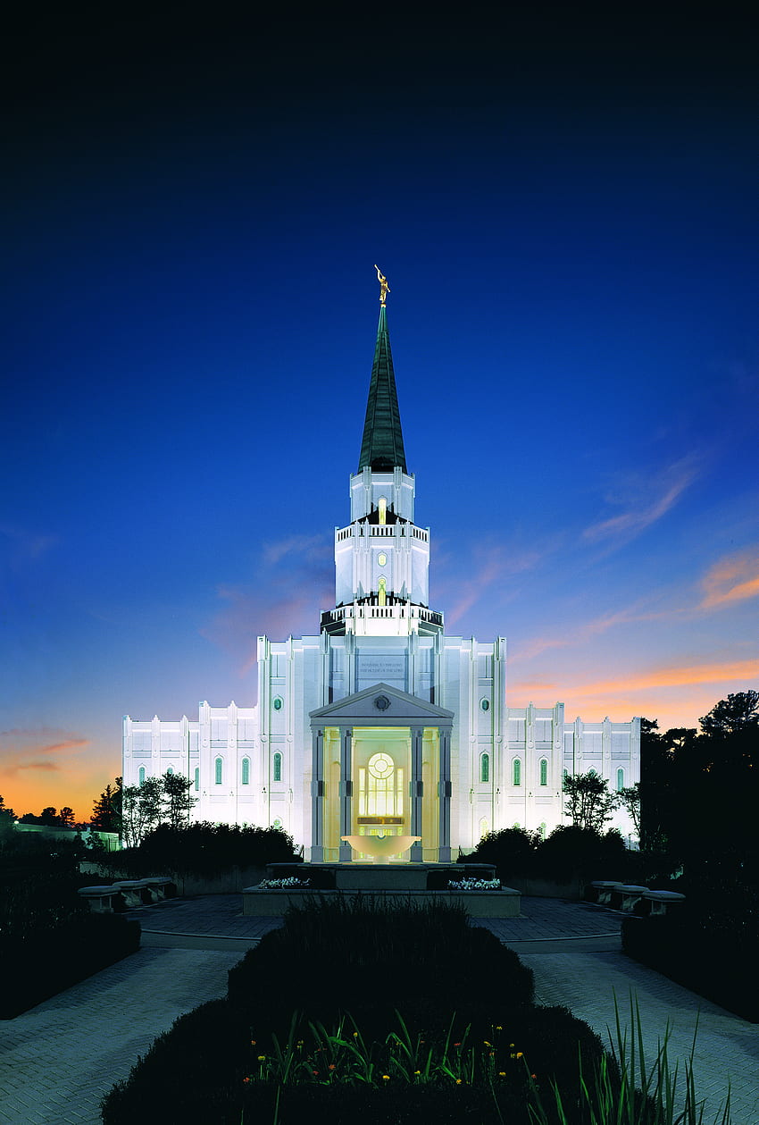 The Houston Texas Temple at Night, LDS Temple HD phone wallpaper