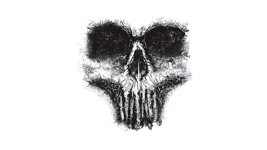 Minimal Skull, Cool Minimalist Skeleton HD wallpaper