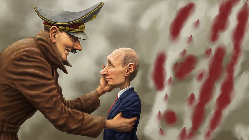Two Of A Kind, putin, bloodshed, hitler, monsters HD wallpaper