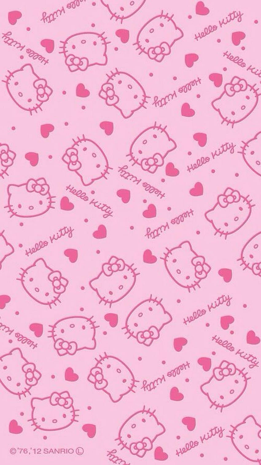 Розово златисто Hello Kitty, сладко розово Hello Kitty HD тапет за телефон
