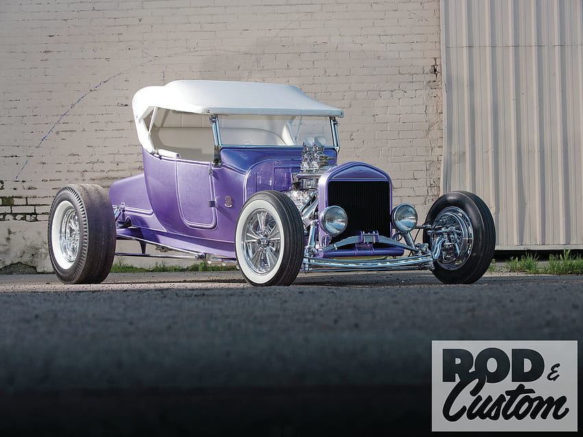 Purple Roadster, ford, 1925, custom, hot rod HD wallpaper
