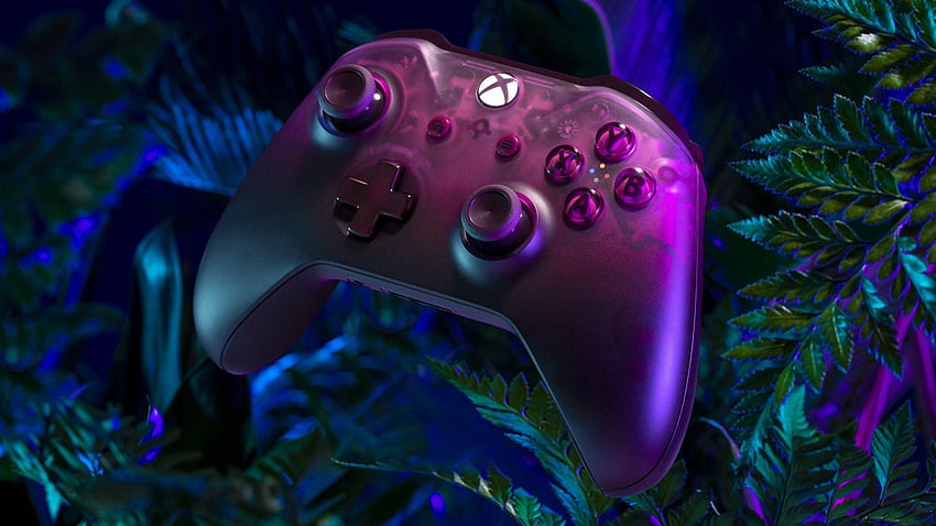 Microsoft ma wspaniały nowy przezroczysty kontroler Xbox, Purple Xbox Tapeta HD