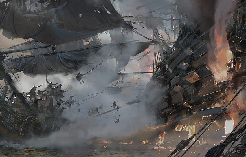 Spiel, Pirat, Krieg, Kampf, Piratenschiff, Schiff, Kaizoku, Skull and Bones für , Abschnitt игры, Pirate Battle HD-Hintergrundbild