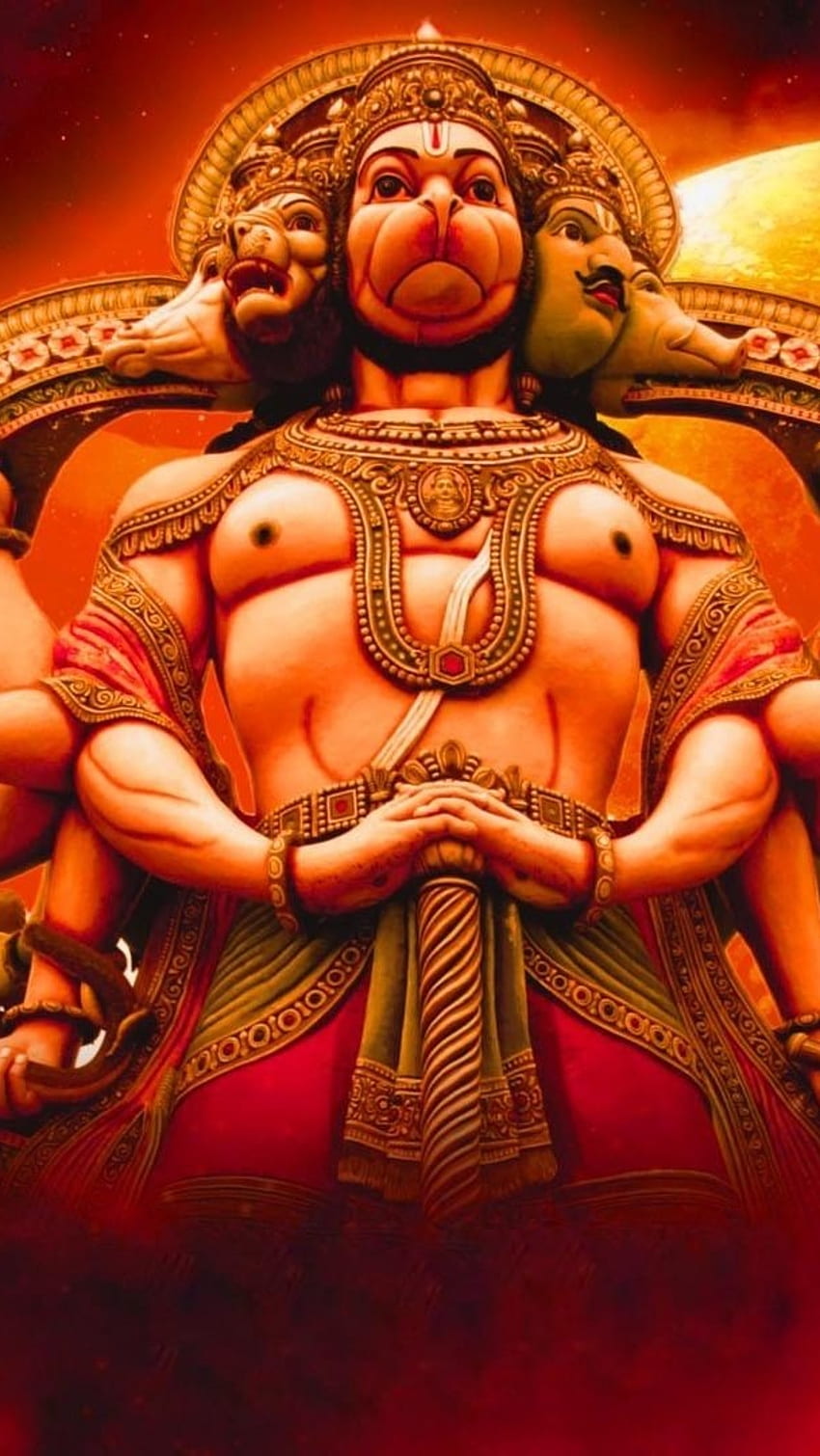 Jay Hanuman, Panchmukhi Avatar, Panchmukhi, Avatar, Lord Hanuman HD-Handy-Hintergrundbild