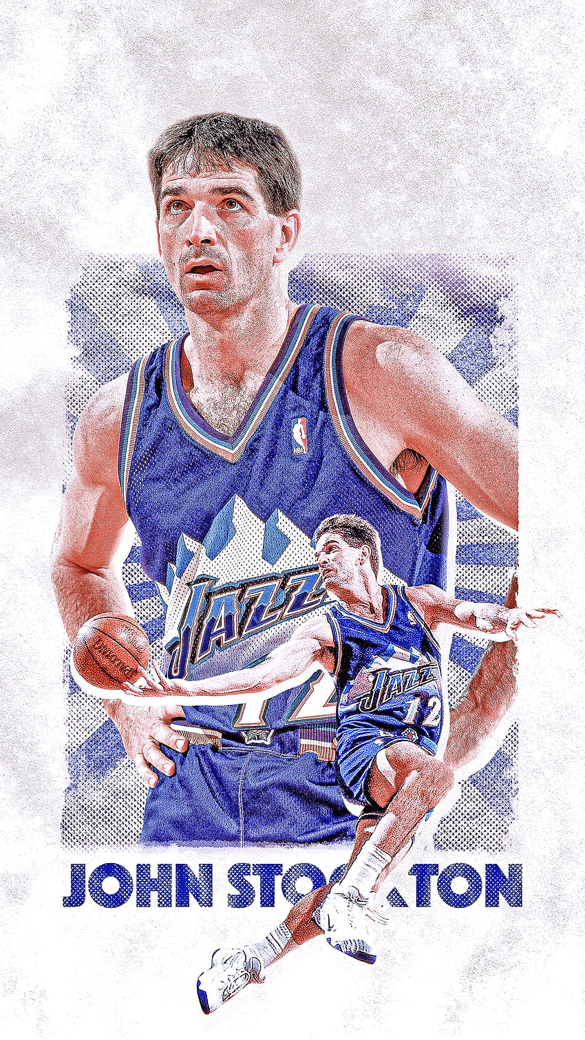 Utah Jazz Retro , Bola Basket Retro wallpaper ponsel HD