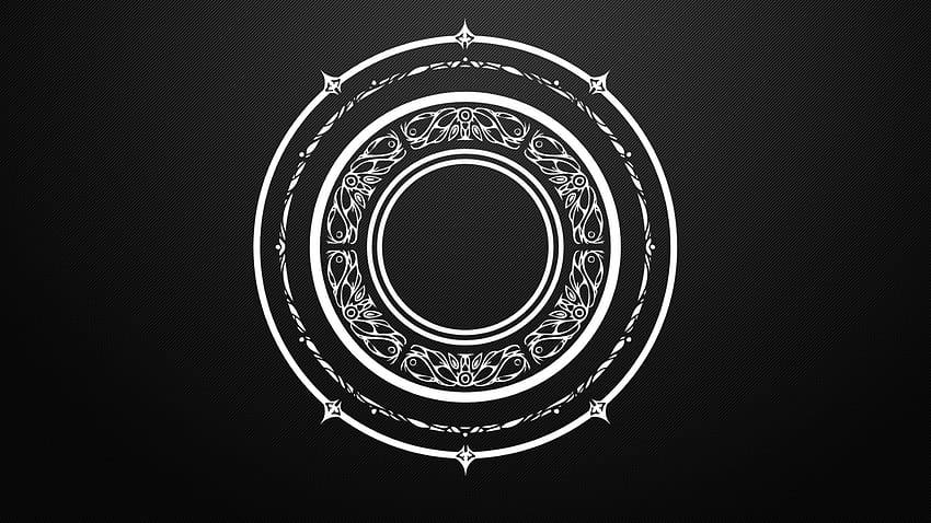 Schwarz-Weiß-Kreise magisches arkanes Mandala tera Online-Zauberkreise HD-Hintergrundbild