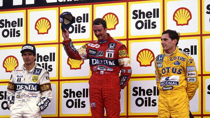 Watch As Nigel Mansell Recalls Punch Up With Ayrton Senna HD wallpaper