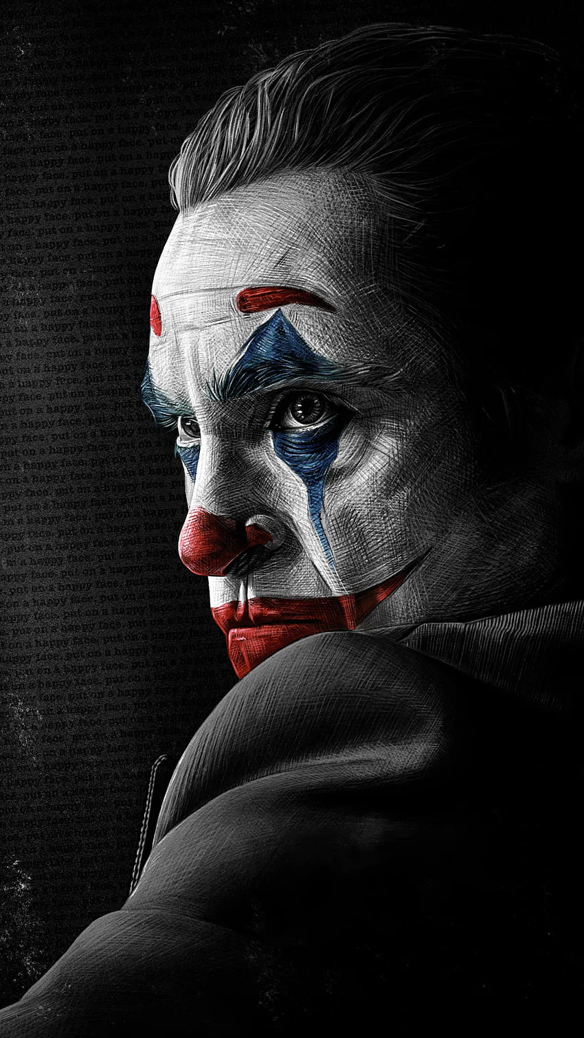 Joaquin Phoenix รับบทเป็น Joker iPhone 7, 6s, 6 Plus and Pixel XL , One Plus 3, 3t, 5 , Artist , , and Background, 1080x1920 วอลล์เปเปอร์โทรศัพท์ HD
