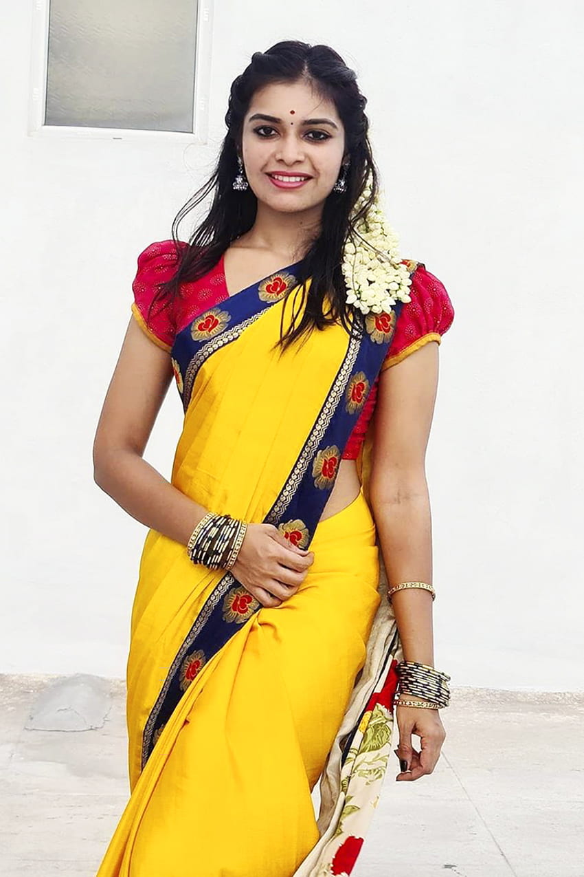DARSHA GUPTA PIĘKNA W SAREE. SOUTH INDIAN FILM AKTORKA HQ. PLUS GOLD - duży rozmiar , fotosy filmowe , aktorka z południa , galeria główna aktorki , Dharsha Gupta Tapeta na telefon HD